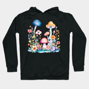 Cottagecore Mushrooms And Flowers Hoodie